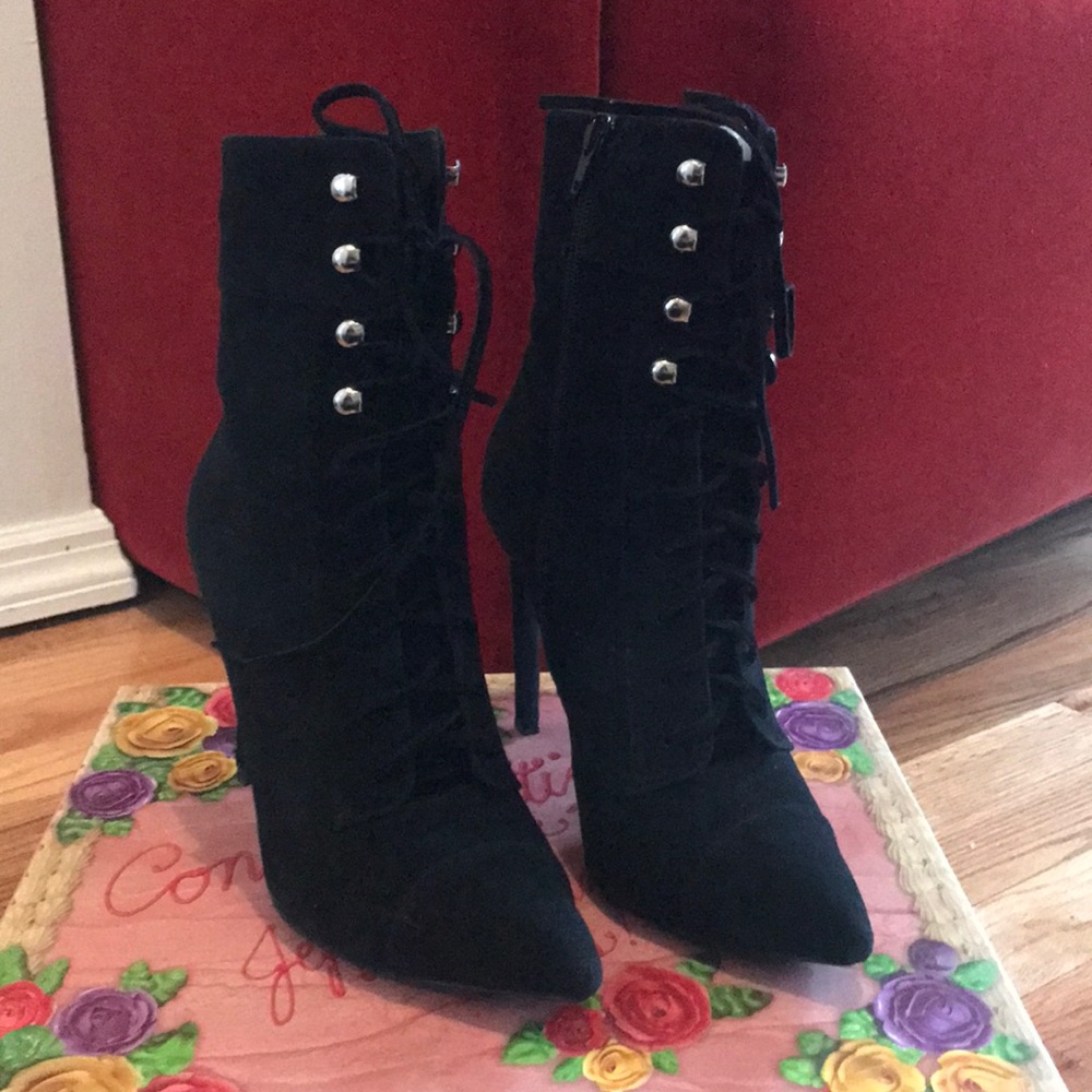 Jeffrey Campbell Elphaba Suede Boots 6.5